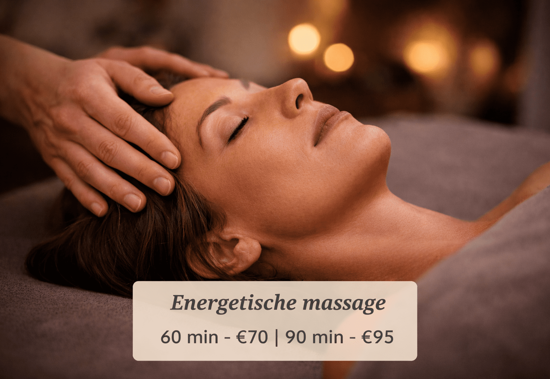Energetic massage – deep rest, balance and renewed flow (60 or 90 minutes)
